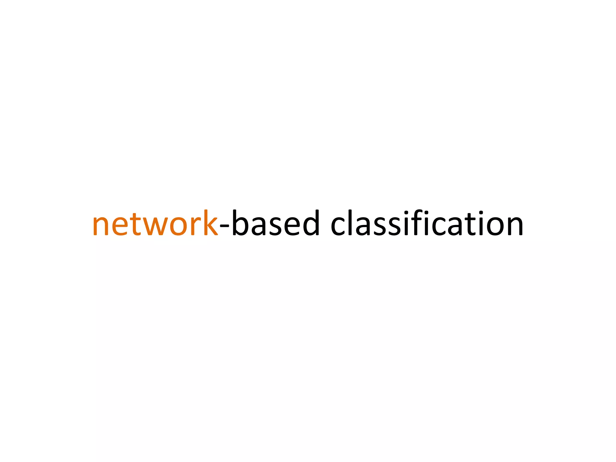 network-based classification
 