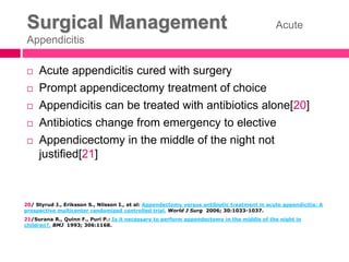 Appendicitis and management in children.ppt