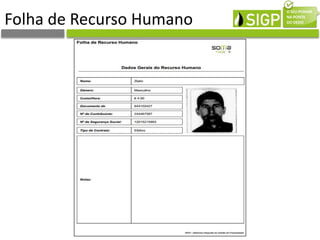 Folha de Recurso Humano
 