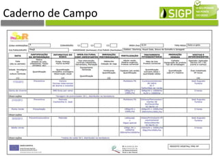 Caderno de Campo
 