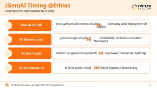Ethias – Internal Data: Accessible only to colleagues and identified contractual partners.
3
Looking for the right opportu...