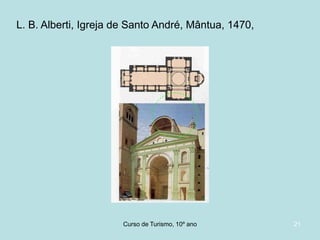 L. B. Alberti, Igreja de Santo André, Mântua, 1470,

Curso de Turismo, HCA, Módulo 5

21

 