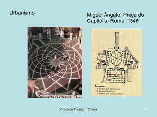 Urbanismo

Miguel Ângelo, Praça do
Capitólio, Roma, 1546

Curso de Turismo, HCA, Módulo 5

26/

 