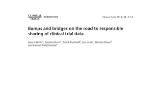 Clinical trials data sharing