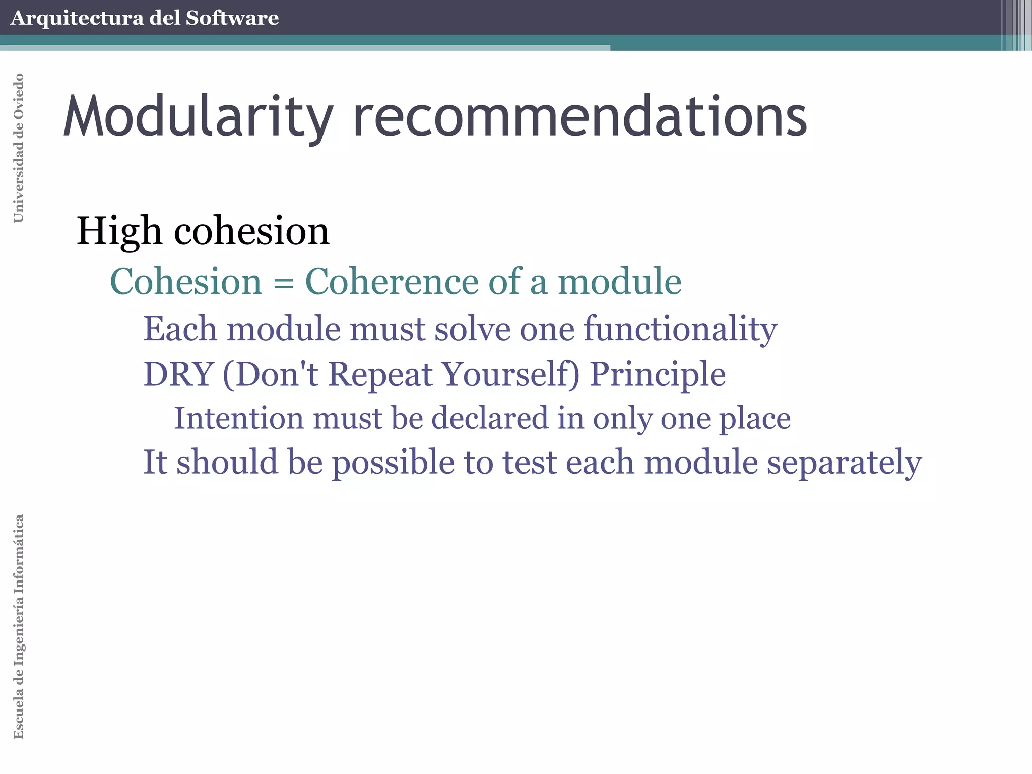 Software Architecture Taxonomies - modularity | PPTX