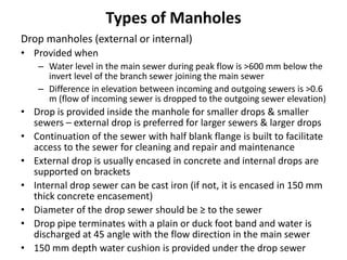 Drop Manhool Sewer Appurtanances | PPTX