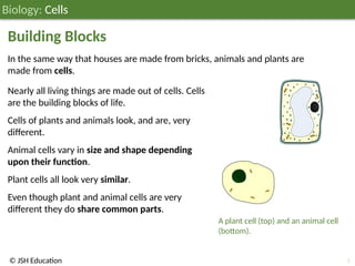 JSH03B007 Cells; Biology Education ages 11-14 | PPTX