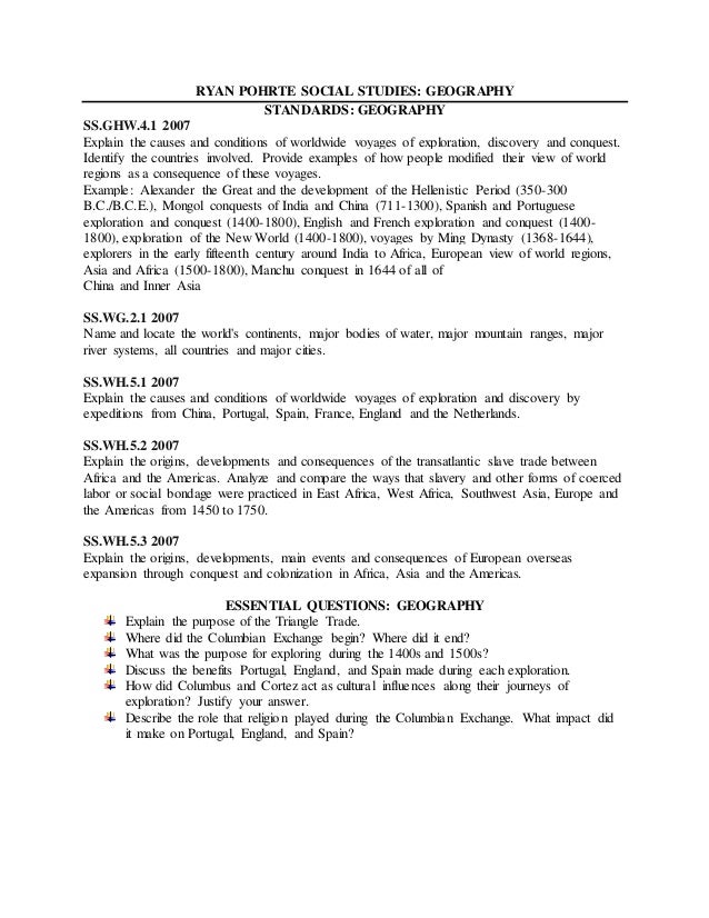 World War I Essay Questions Final Lesson Plan Essay On Global Issues also Good Citizenship Essay Triangular Trade Essay Triangular Trade Essay The Triangular Slave Electronic Essay