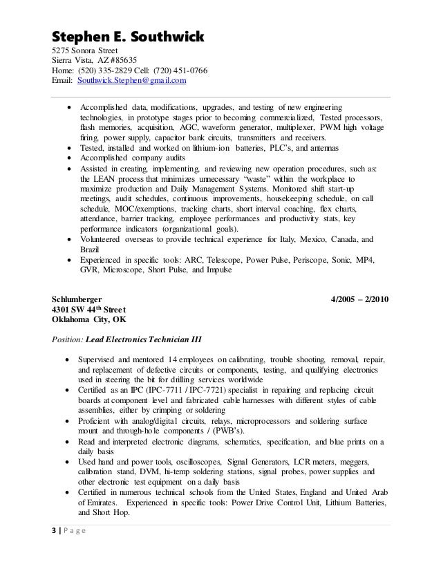 Doc engineer job mount process resume surface
