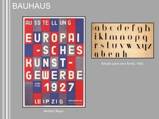 BAUHAUS 
Estudo para uma fonte, 1932. 
Herbert Bayer 
 
