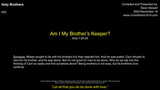 Am I My Brother's Keeper? | PDF