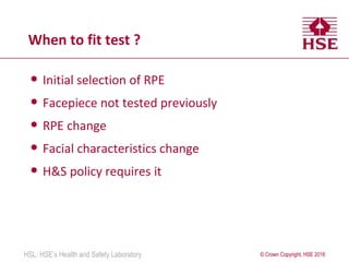 Example Correct Fit Testing Rpe Dust and the selection and use of RPE | PPTX
