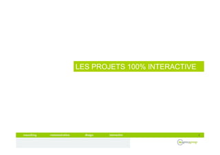 LES PROJETS 100% INTERACTIVE




                               5
 