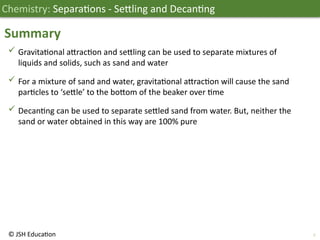 JSH03C013 Separations - Settling and Decanting; Chemistry Education ...