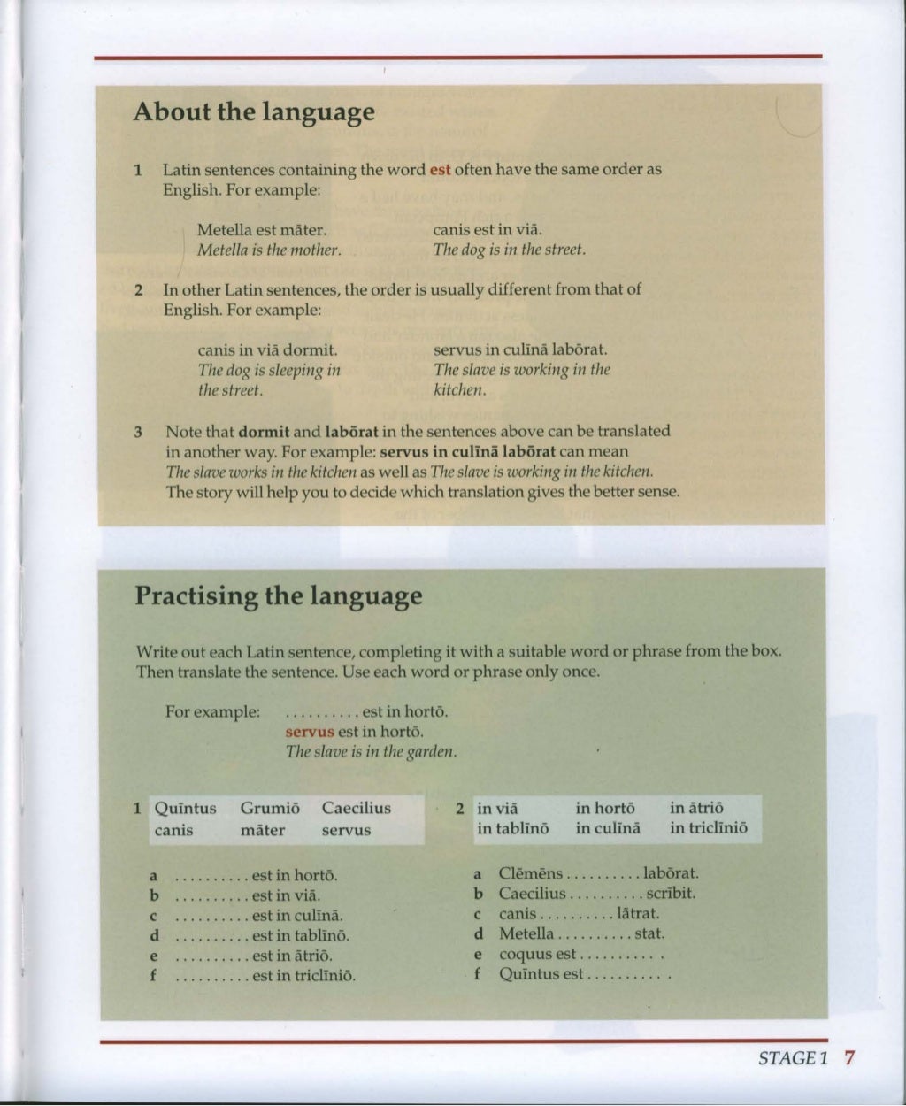 Cambridge Latin Course Book 1 Cambridge Latin Course Book 1