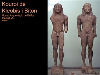 Kouroi de
Kleobis i Biton
Museu Arqueològic de Delfos
610-590 aC.
Marbre.
 