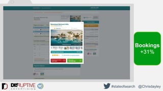 Bookings
+31%
#stateofsearch @Chrisdayley
 