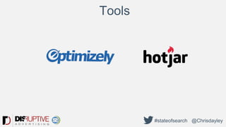 Tools
#stateofsearch @Chrisdayley
 