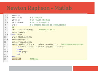 Newton Raphson - Matlab
20
 