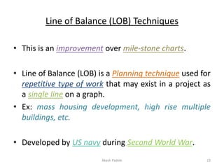 Chart Lob Example 03 Construction Project Planning and Scheduling | PPTX