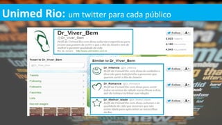 Unimed Rio: um twitter para cada público
 