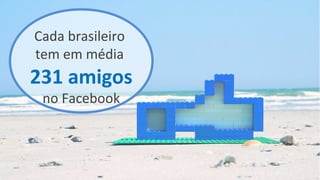 Cada brasileiro
tem em média
231 amigos
 no Facebook
 