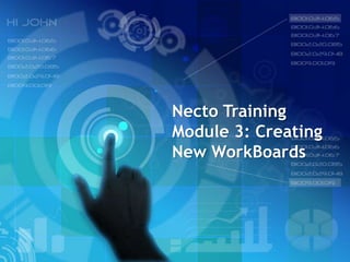 Necto Training
Module 3: Creating
New WorkBoards
 