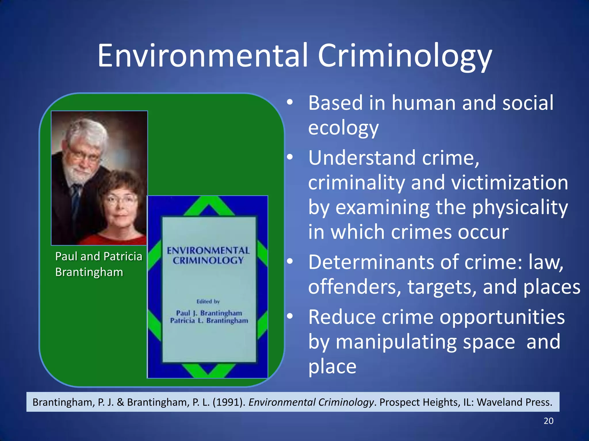 The Crime Triangle (with Controllers)Controller – formal or informal responsibility to monitorHandlerClose enough to exercise control over offenderManagerController for specific locationGuardianFormal: police/securityInformal:  family/owner  or recruited/“Samaritan”16CRIME