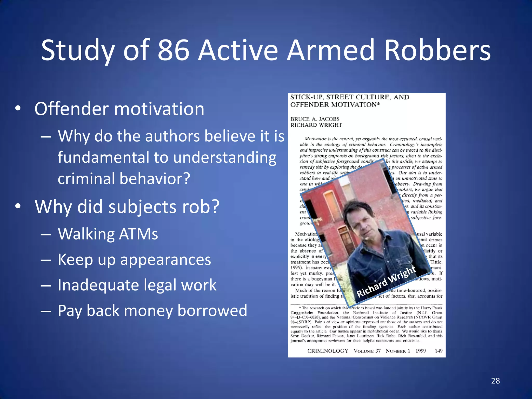 The City, Awareness Space, & Mental MapsUrban design, traffic/transit patterns, and criminal activity“awareness spaces and cognitive maps of both offenders and non-offenders will vary based on the actual structure of the city and its transportation system.” (p. 94) Implications for urban planners and real estate developers Grid street system easier to negotiate than “organic” system  What is Albany’s street pattern?24