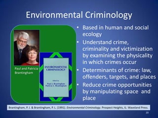 The Crime Triangle (with Controllers)Controller – formal or informal responsibility to monitorHandlerClose enough to exercise control over offenderManagerController for specific locationGuardianFormal: police/securityInformal:  family/owner  or recruited/“Samaritan”16CRIME