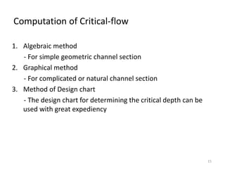 Critical flow through an Open channel | PPTX