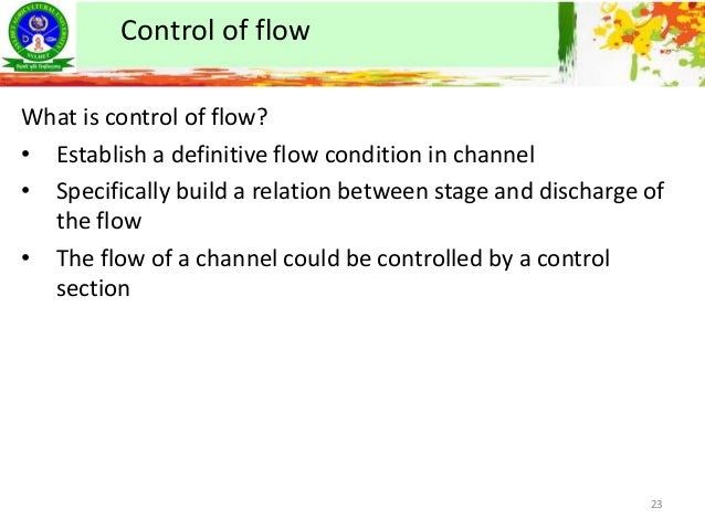 Critical flow through an Open channel