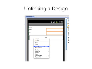 Unlinking a Design
 