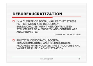 CURRENT ISSUES IN PUBLIC ADMINISTRATION