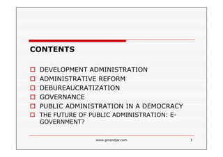 CURRENT ISSUES IN PUBLIC ADMINISTRATION
