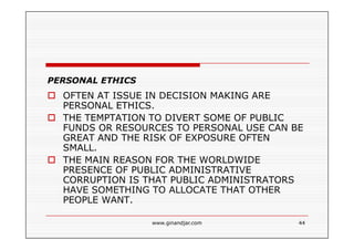 CURRENT ISSUES IN PUBLIC ADMINISTRATION