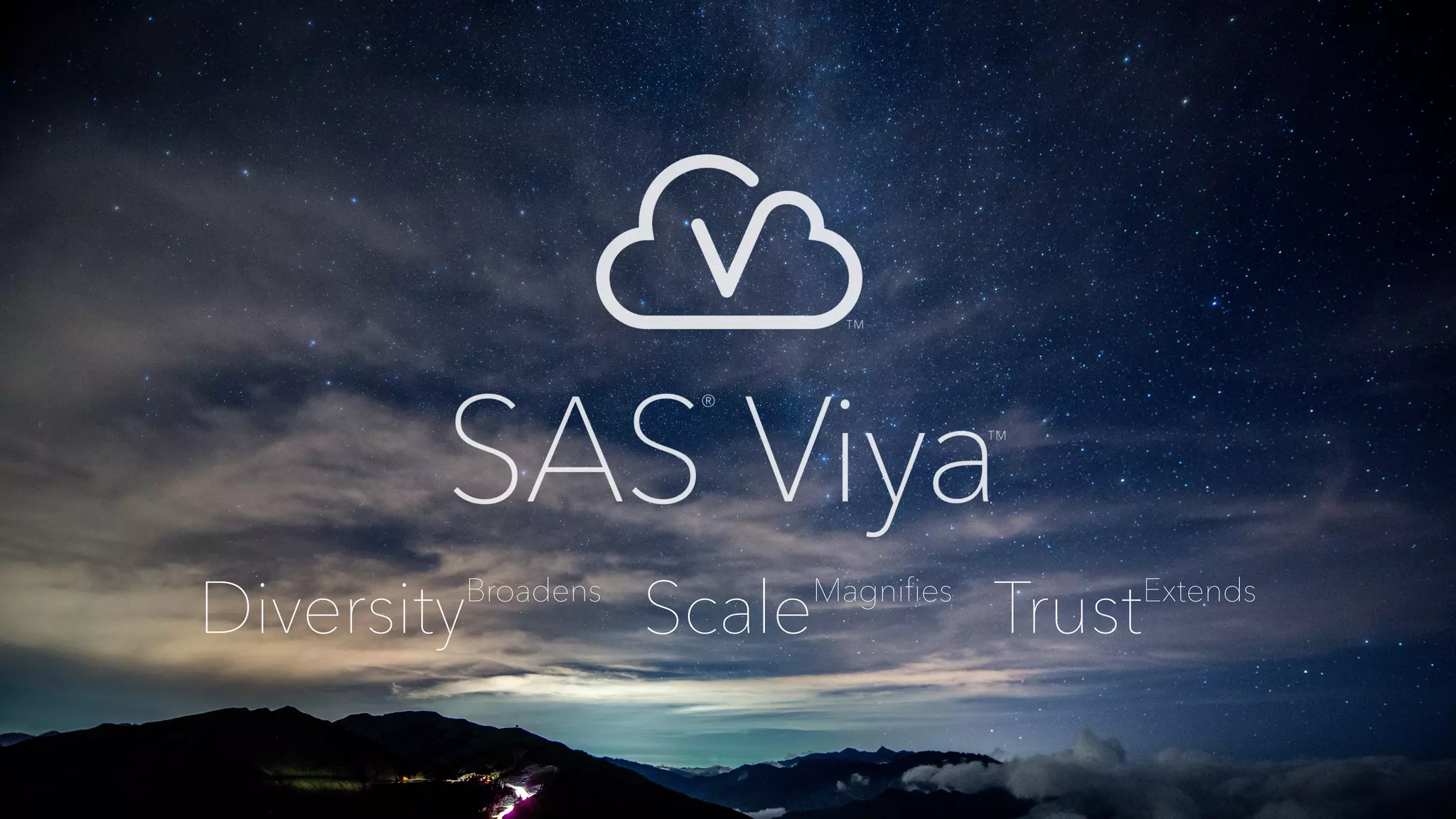 Copyright © 2014, SAS Institute Inc. All rights reserved.
DiversityBroadens
ScaleMagnifies
TrustExtends
 