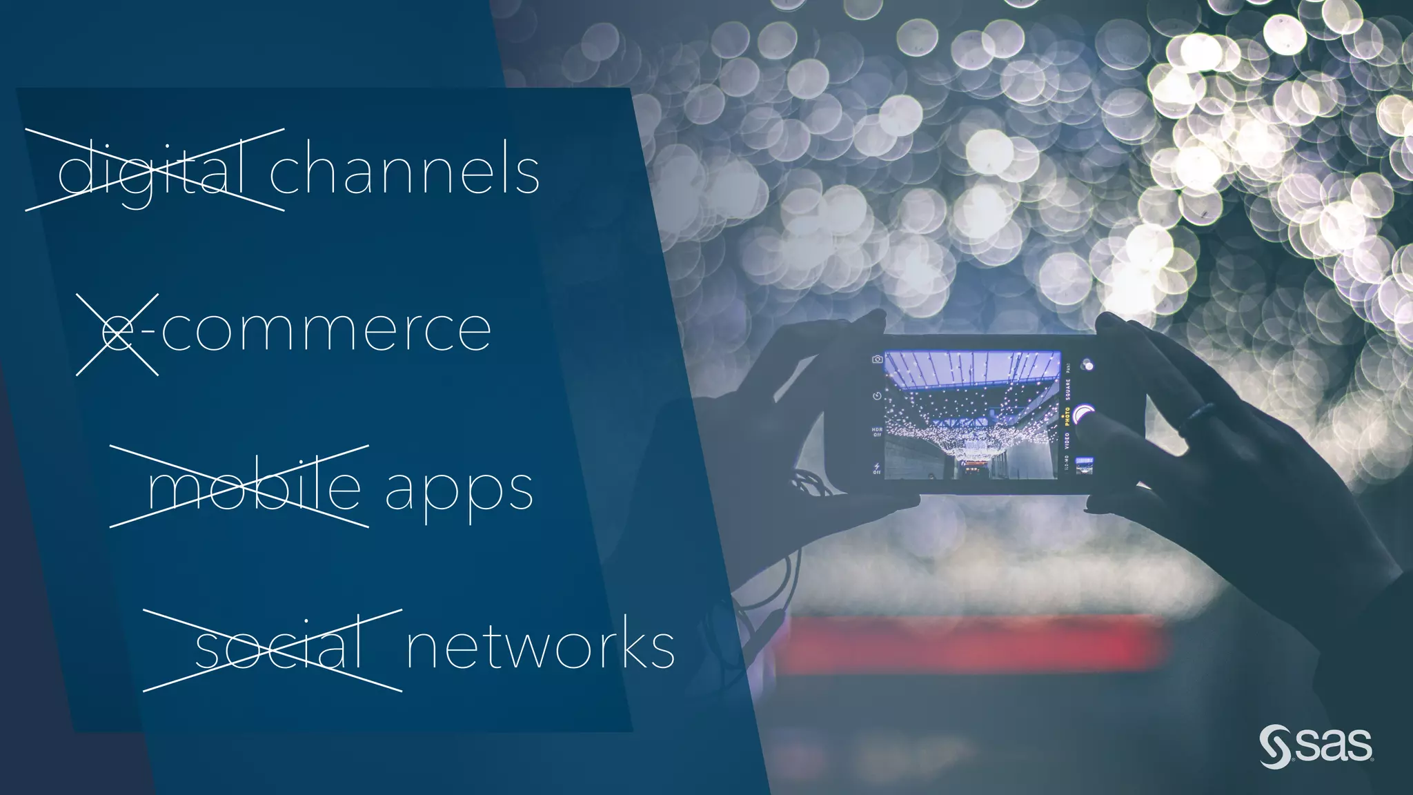 Copyright © SAS Institute Inc. All rights reserved.
digital channels
e-commerce
mobile apps
social networks
 