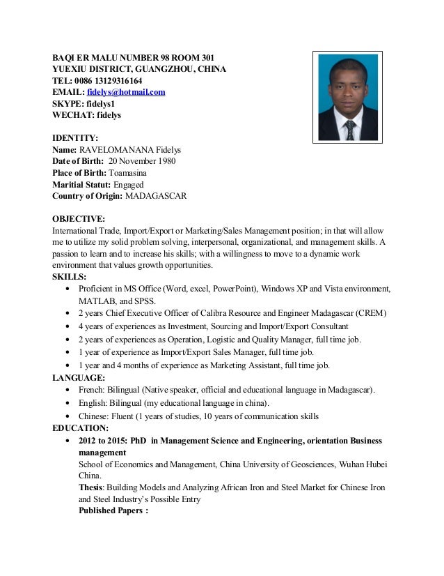 resume for overseas ravelomanana fidelys resume for international sales resume for overseas ravelomanana fidelys resume for international sales