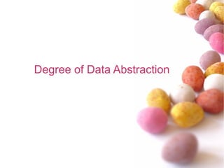 Degree of Data Abstraction
 