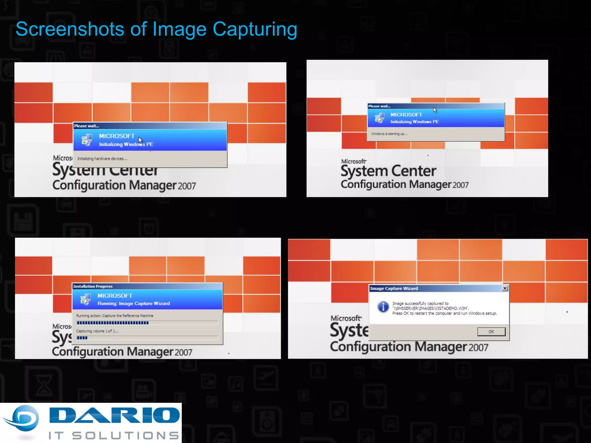 Screenshots of Image Capturing 