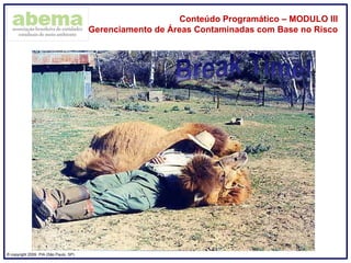 ® copyright 2009. PIA (São Paulo, SP)
Conteúdo Programático – MODULO III
Gerenciamento de Áreas Contaminadas com Base no Risco
 