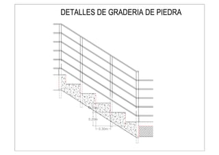 0.30m
0.20m
0.20m
DETALLES DE GRADERIA DE PIEDRA
 