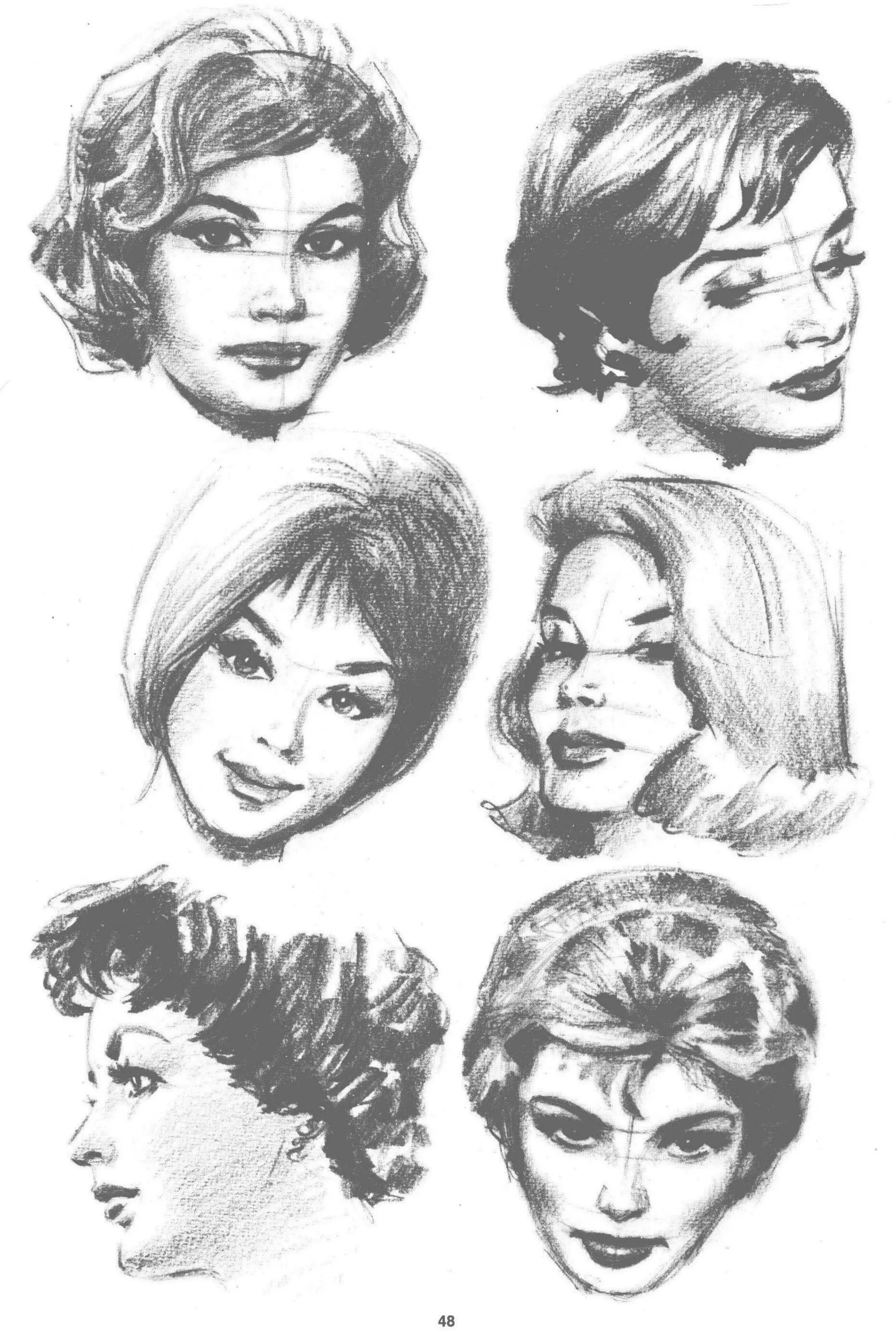 Aprende a dibujar la cabeza humana. Retratos