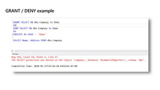 GRANT / DENY example
 