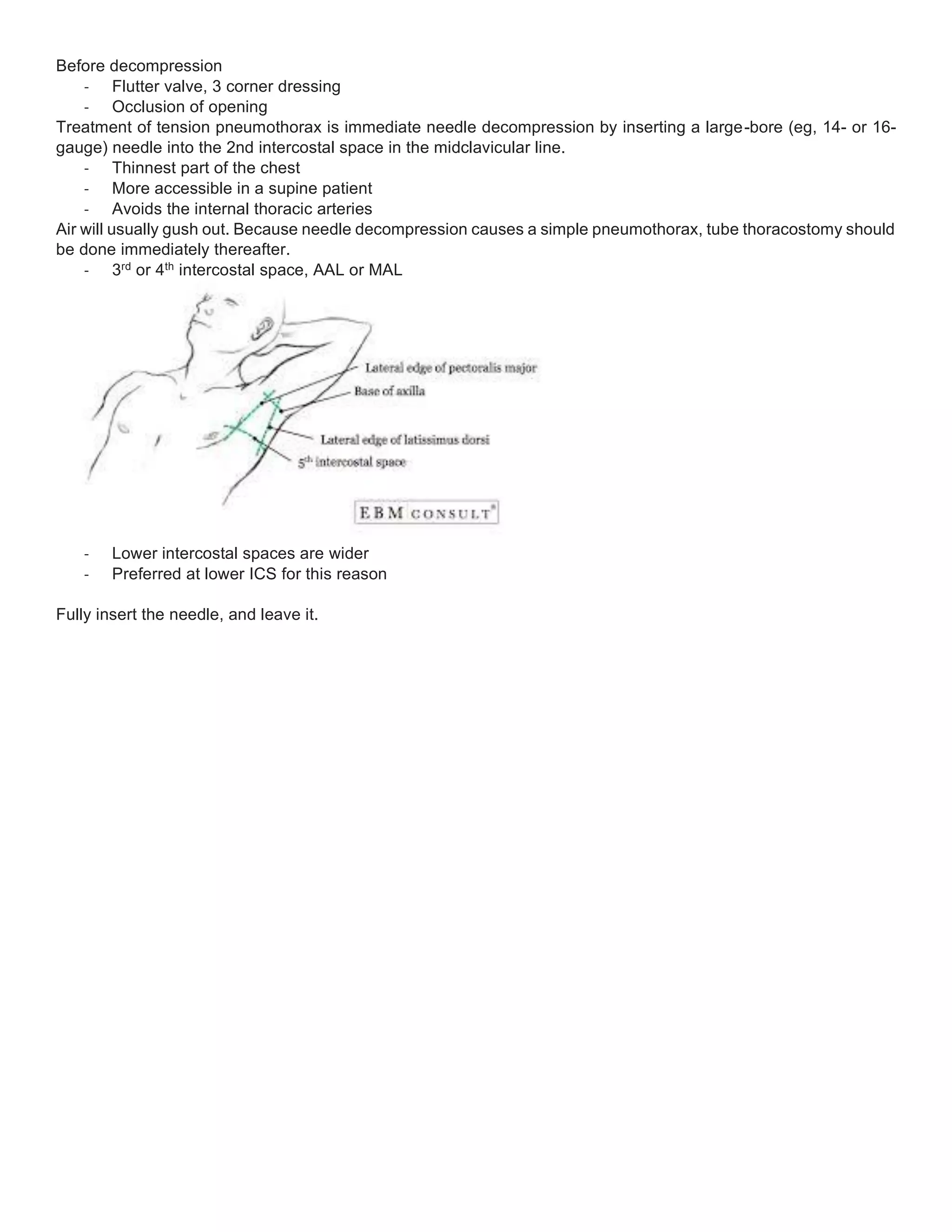SCHOOL OF MEDICINE NOTES: PENETRATING CHEST INJURIES | PDF