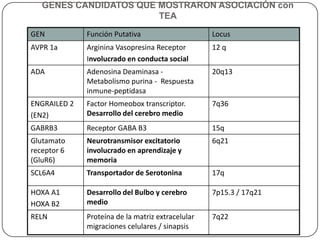 Actualización sobre la genética del autismo y la epilepsia | PPTX