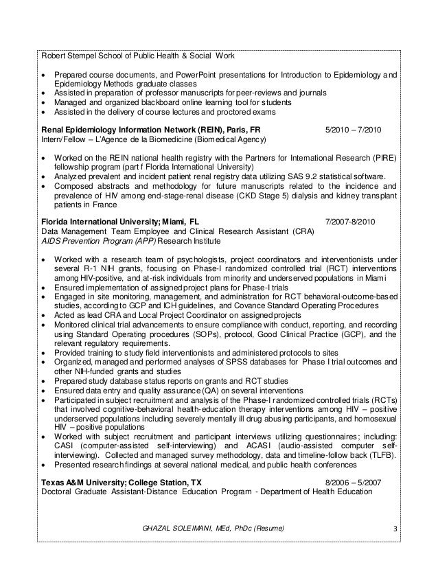 resume brief version_gs 11 20 14_epidemiologist_ ghazal soleimani_docx epidemiologist resume