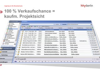 100 % Verkaufschance =
kaufm. Projektsicht
 
