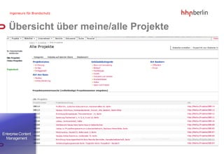 Übersicht über meine/alle Projekte




Enterprise Content
  Management
 